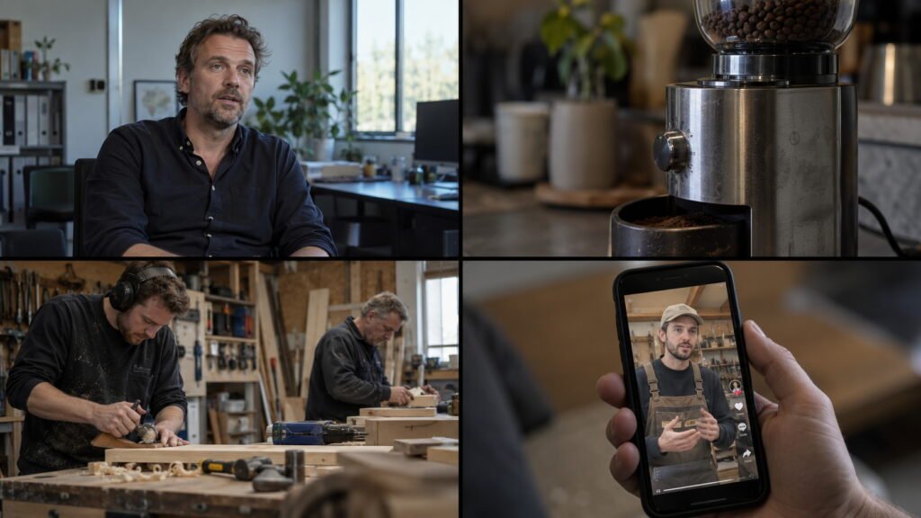 social media content naast een bedrijfsfilm