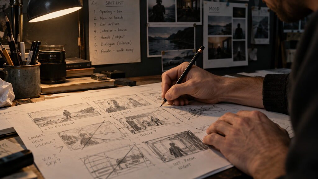storyboard en concept voor een bedrijfsfilm